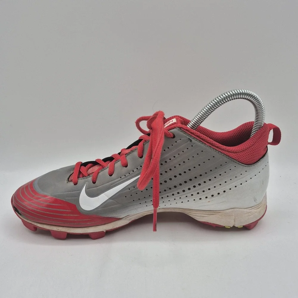 Nike‎ Vapor Shoes Mens Size 8 Red Gray White Football Cleats Fastflex 684699-016